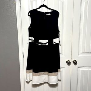 Women’s size 18W Black White Calvin Klein dress NWT